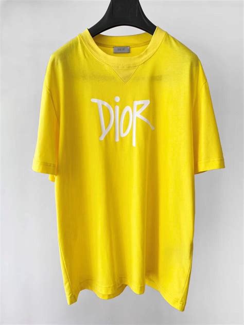 dior t shirt yellow|dior t shirt 2020.